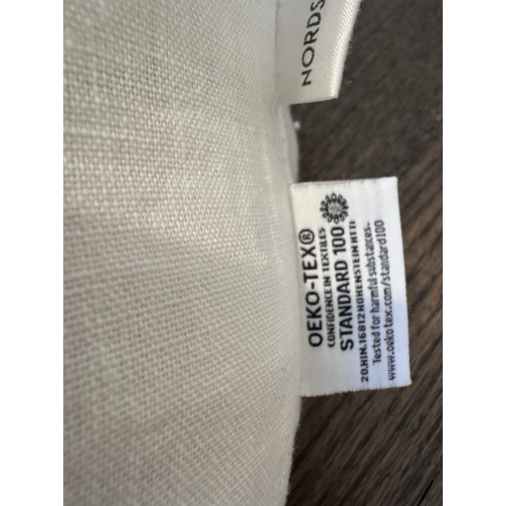 Nordstrom 100% Linen Queen White Duvet Cover & 2 Sham Set NEW - Picture 6 of 9